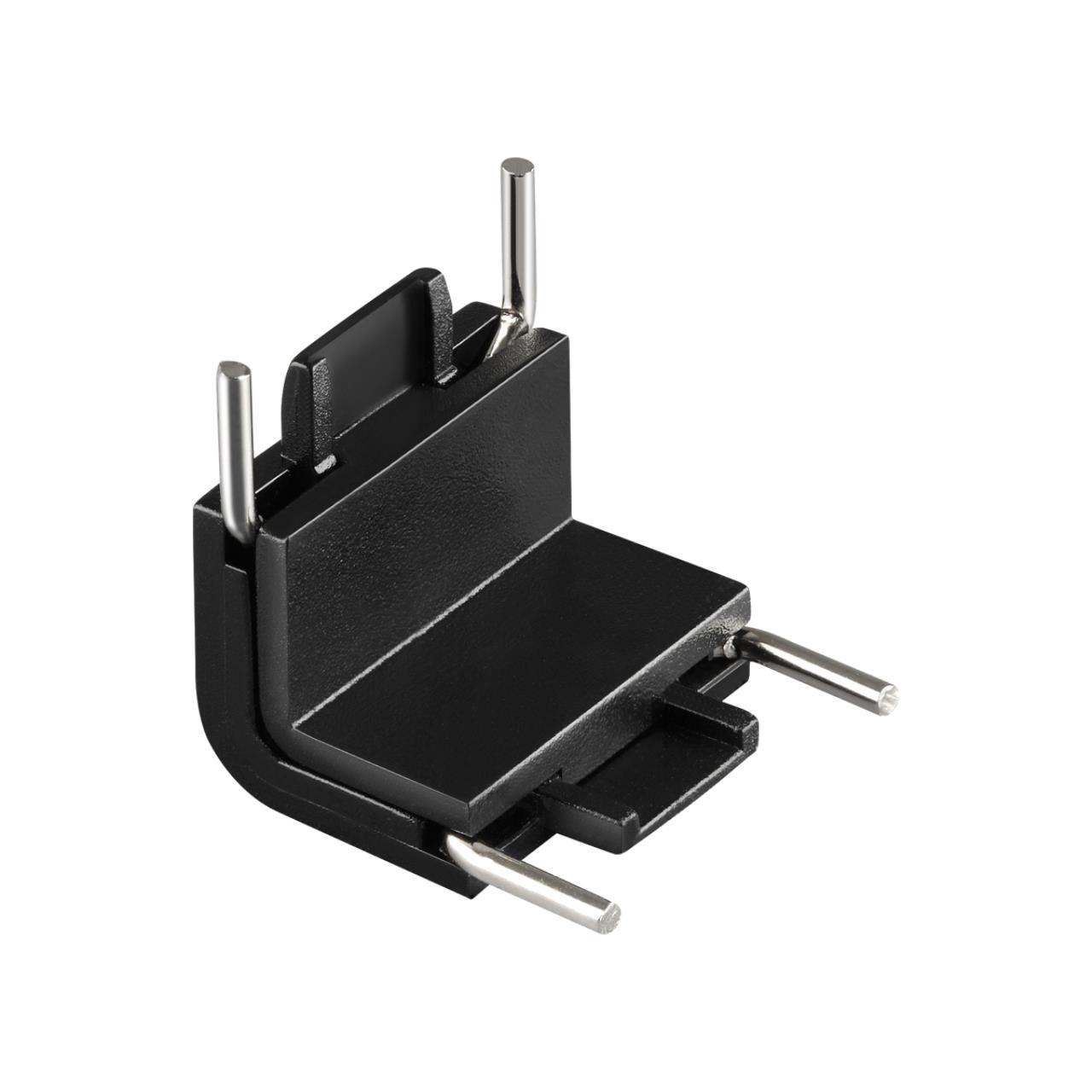 135271 SHINO NT24 черный Соединитель с токопроводом "Г" (потолок/стена) для низковольтного шинопровода IP20 24V EASY купить в Алматы svet.kz