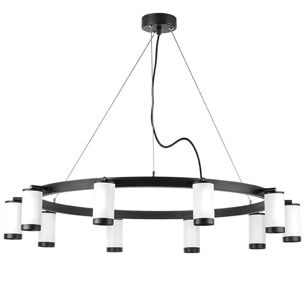 люстры lr02036837 подвесной светильник rullo 10х50w gu10 черный/белый (571020+214436-10+203437-10), доставка по Казахстану 