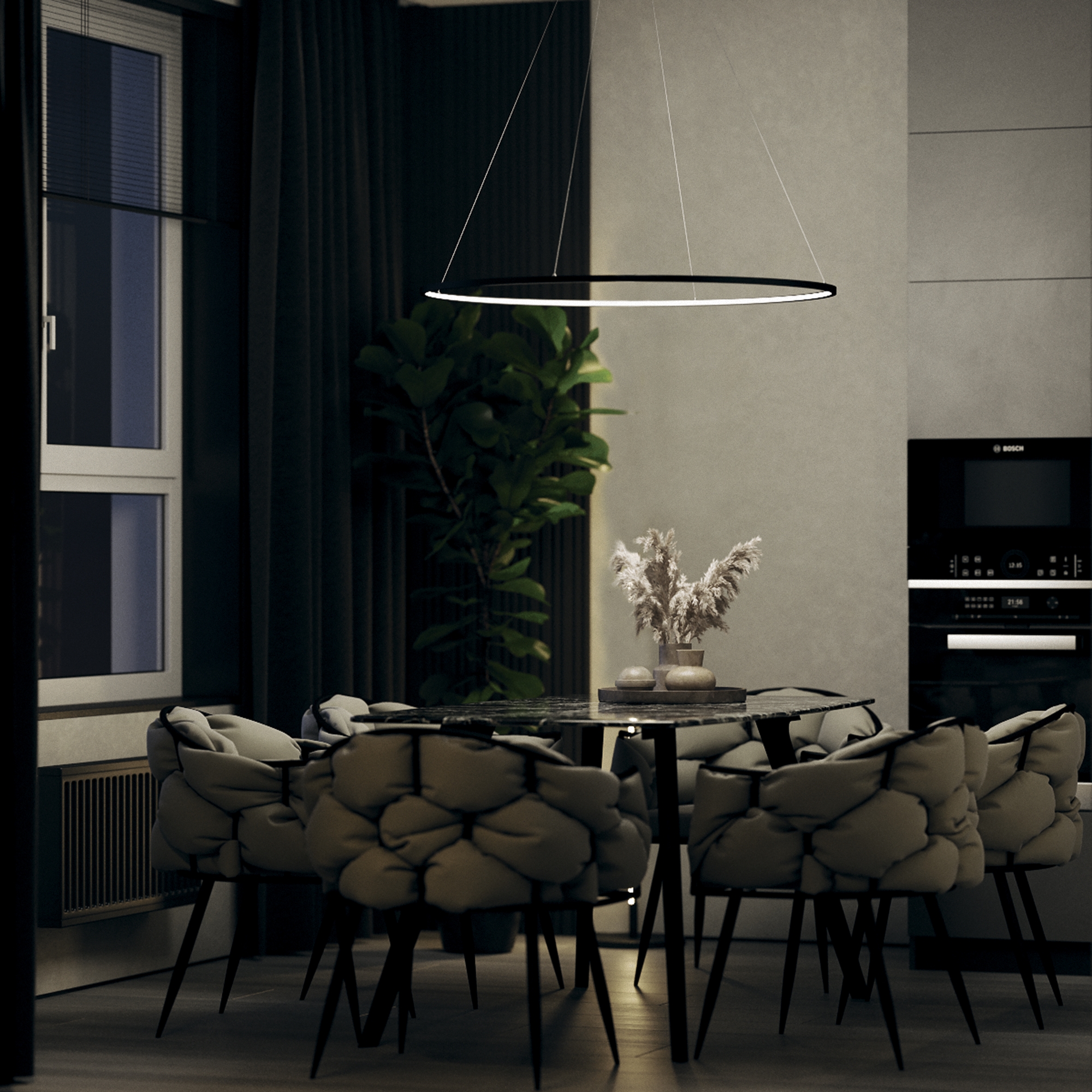 Дополнительная картинка Подвесной светильник Maytoni MOD072PL-L36B3K