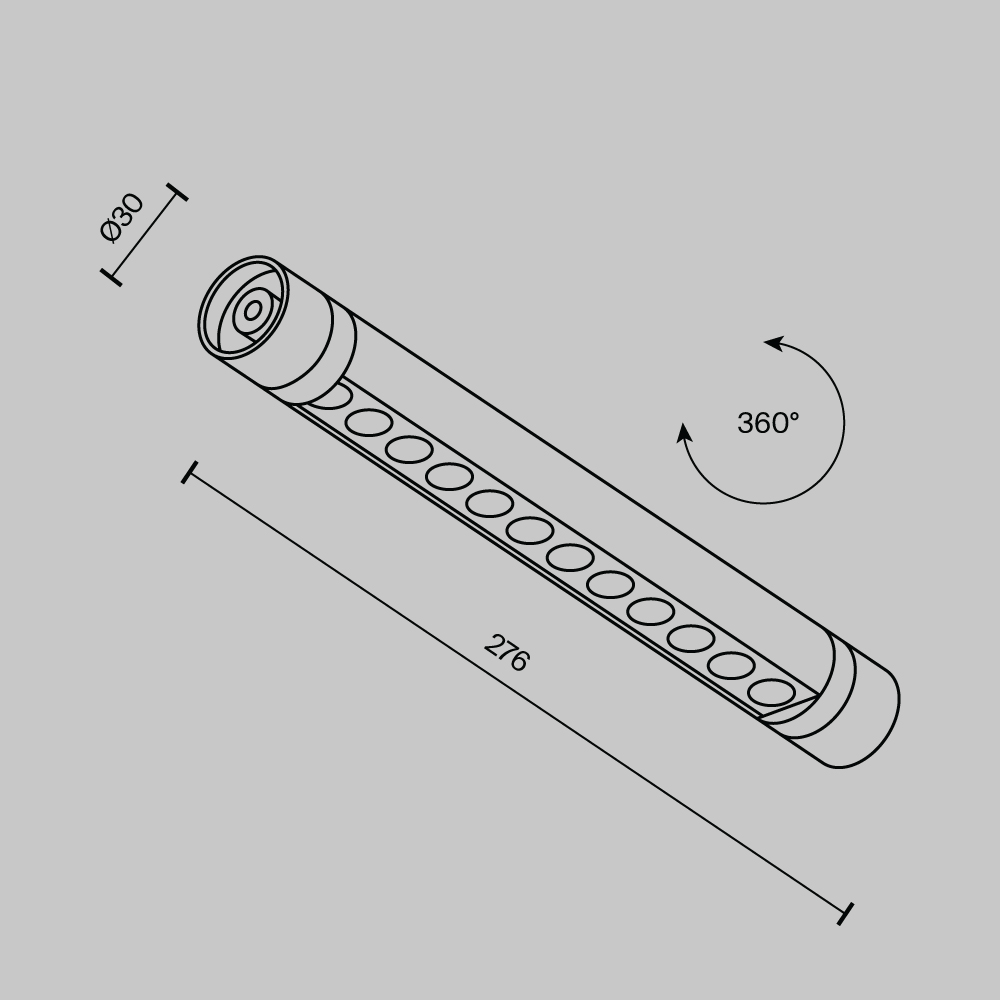 Картинка Светильник Technical C149CL-L300-6W3K-B
