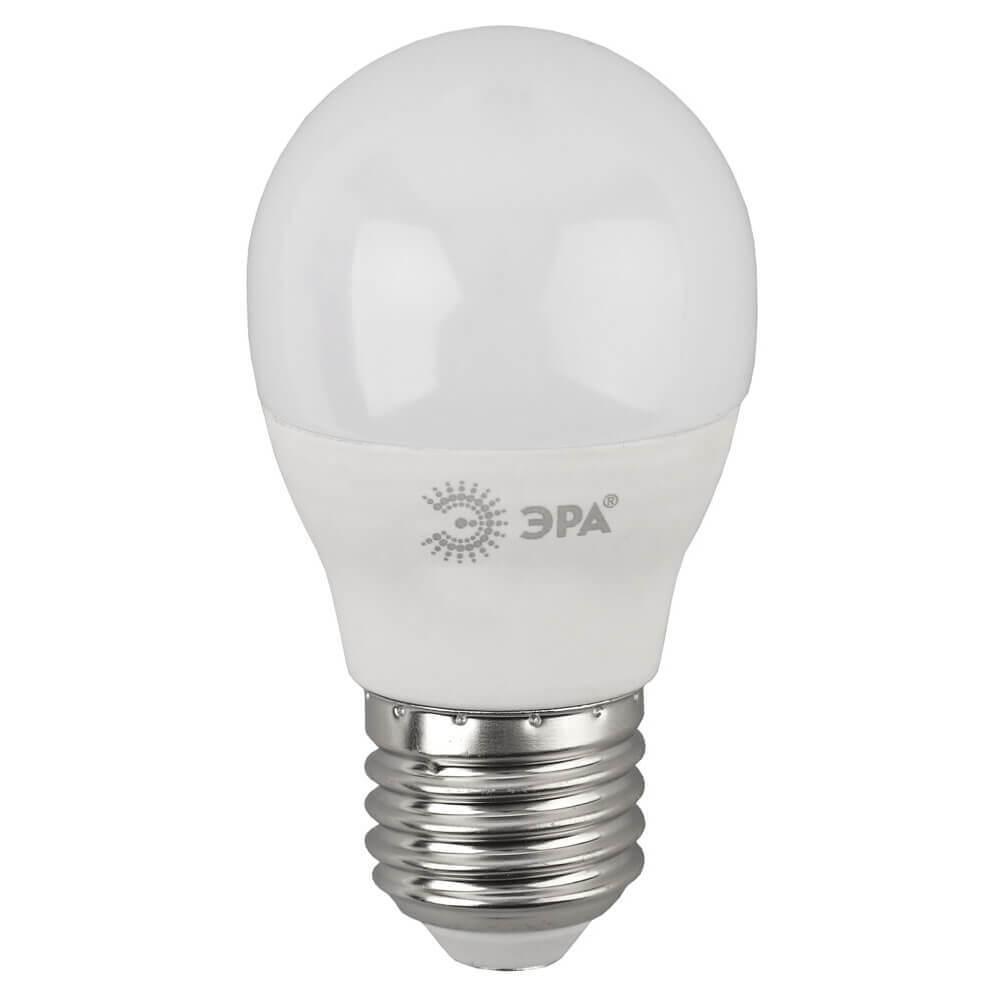Картинка Лампа светодиодная ЭРА E27 10W 4000K матовая ECO LED P45-10W-840-E27 Б0032971