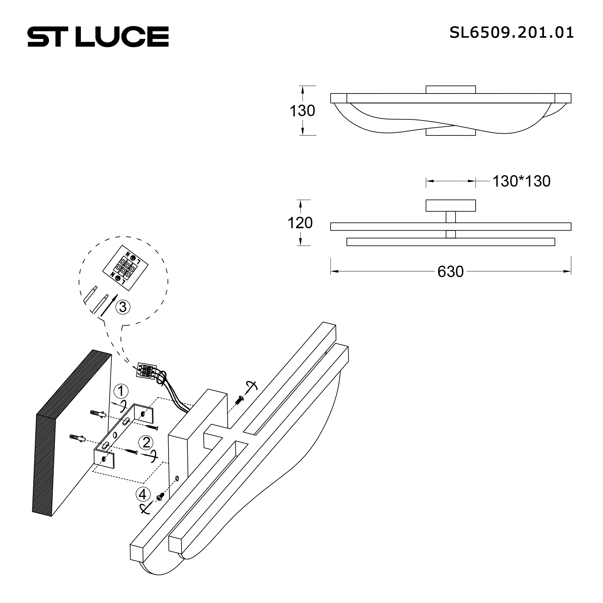 Картинка SL6509.201.01 Светильник настенный ST-Luce 