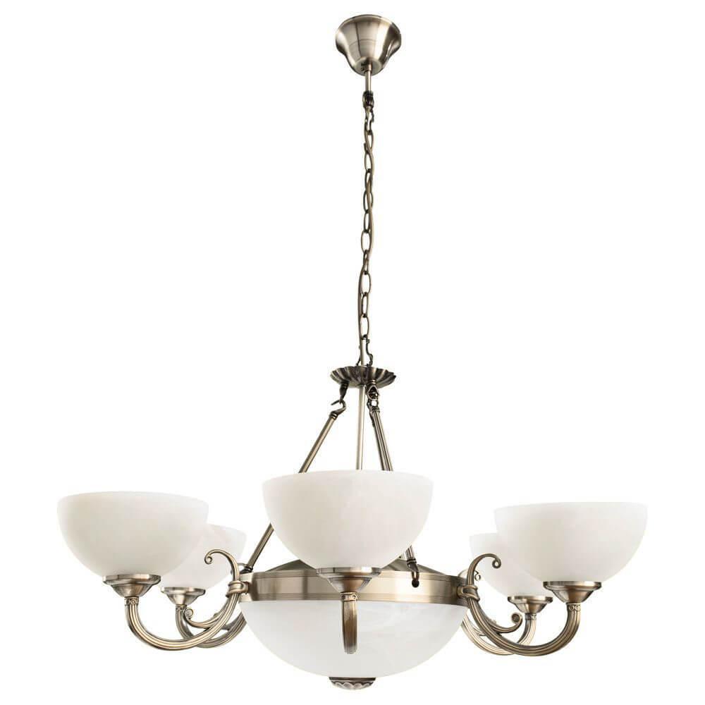 люстры подвесная люстра arte lamp windsor white a3777lm-6-2ab, доставка по Казахстану 