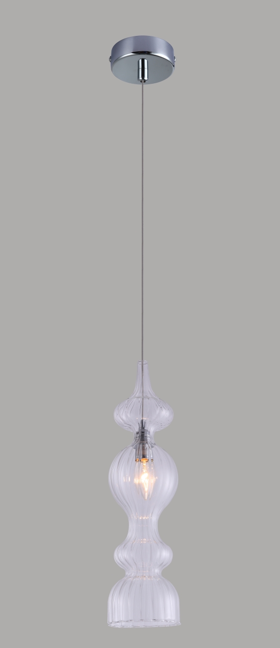 Картинка Светильник подвесной Crystal Lux IRIS SP1 A TRANSPARENT Crystal Lux 2072/201