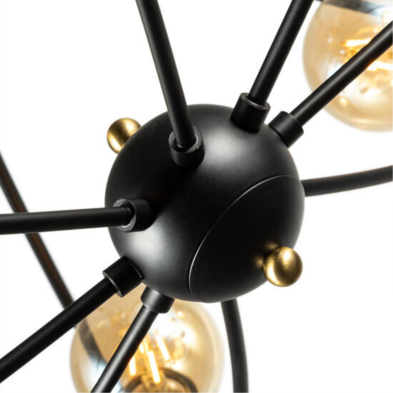 Картинка Потолочная люстра Arte Lamp Glasgow A1963PL-8BK