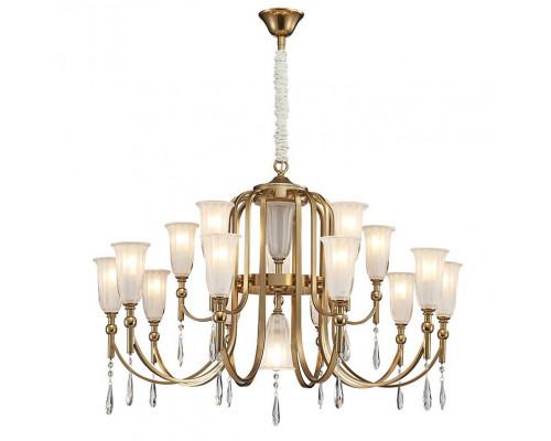 Дополнительная картинка NEWPORT 4800 4810+6/C , Люстра, French gold Clear crystal Matt white glass D90*H74 cm E14 16*60W