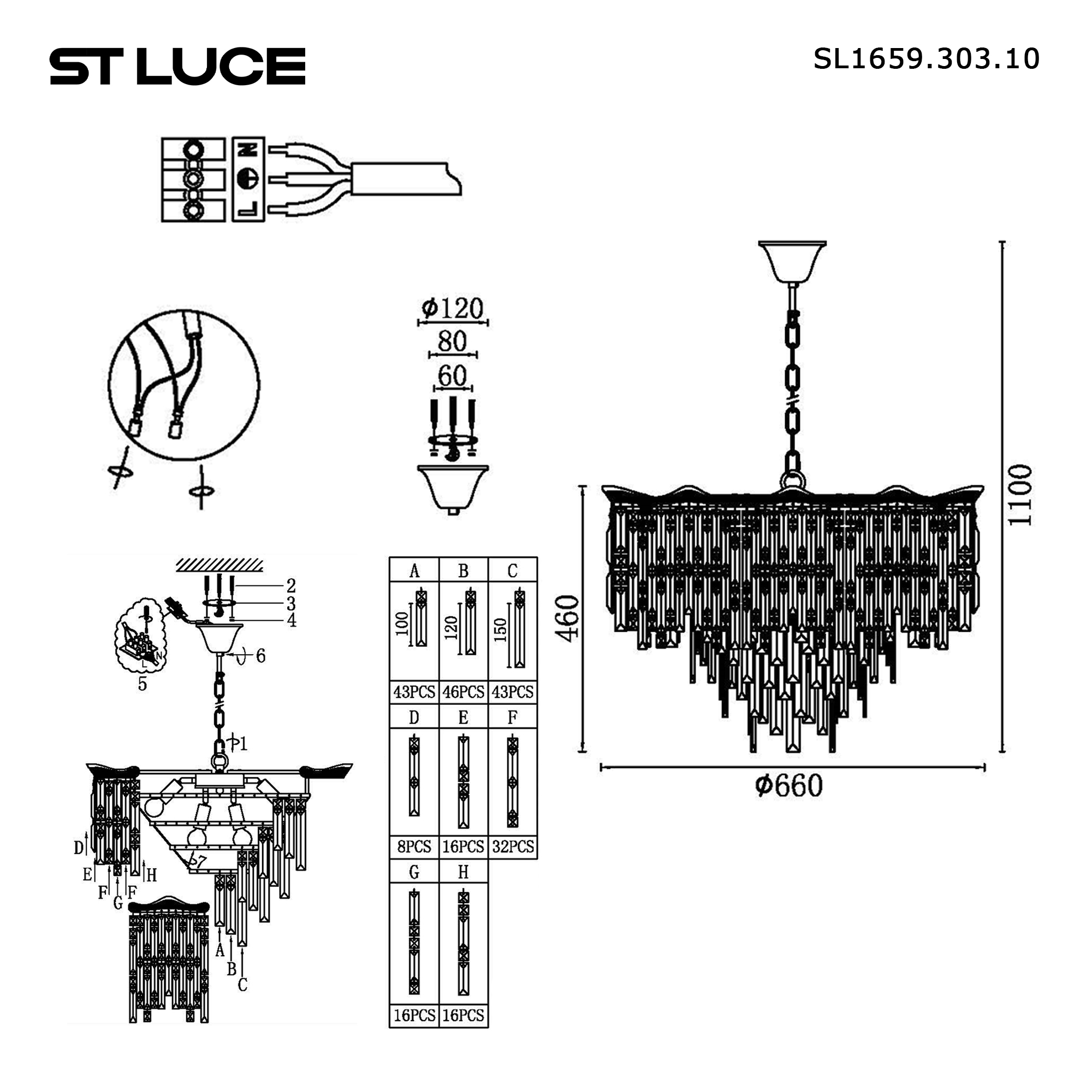 Картинка SL1659.303.10 Люстра подвесная ST-Luce 