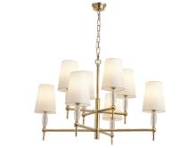 люстры newport 4370 4378/c gold , люстра, gold clear glass shade white d85*46,5/90 cm e14 8*40w, доставка по Казахстану 
