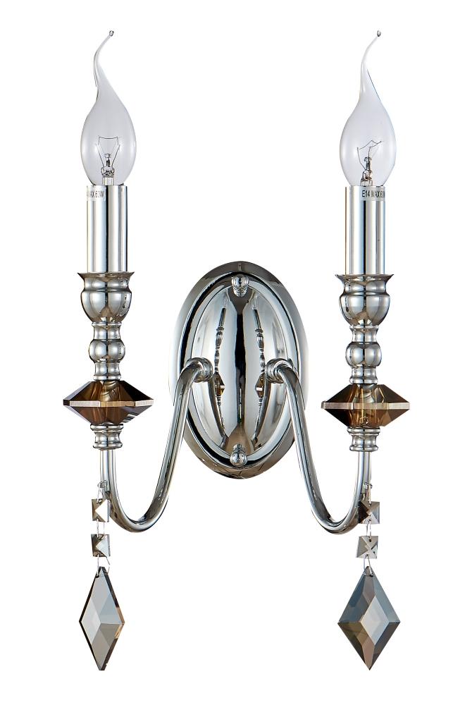 Дополнительная картинка Бра Crystal Lux MERCEDES AP2 CHROME/SMOKE Crystal Lux 0950/402