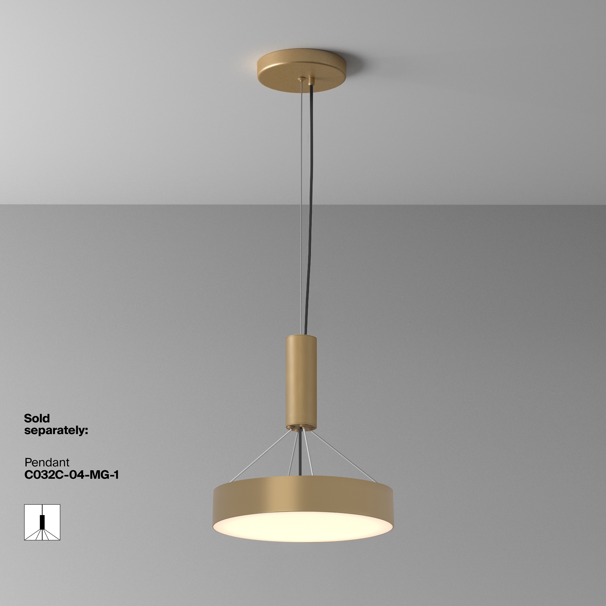Дополнительная картинка Потолочный светильник Technical C032CL-36W3K-RD-MG
