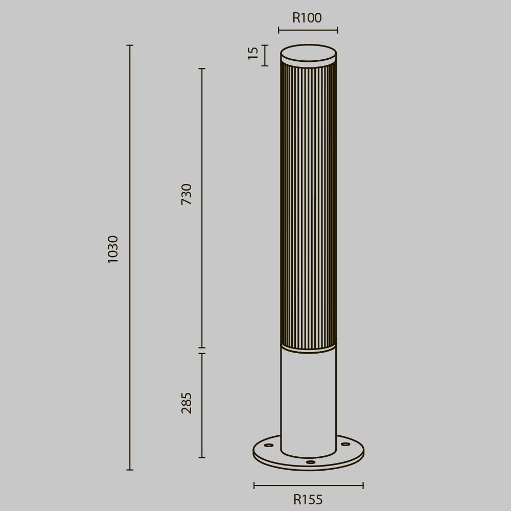 Дополнительная картинка Ландшафтный светильник Outdoor O467FL-L50B3K