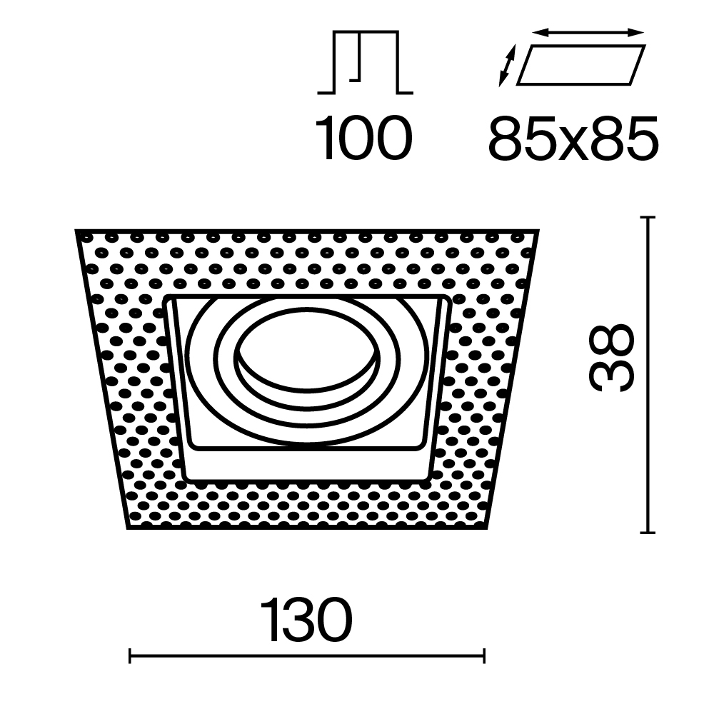 Картинка Встраиваемый светильник Technical DL003-01-W