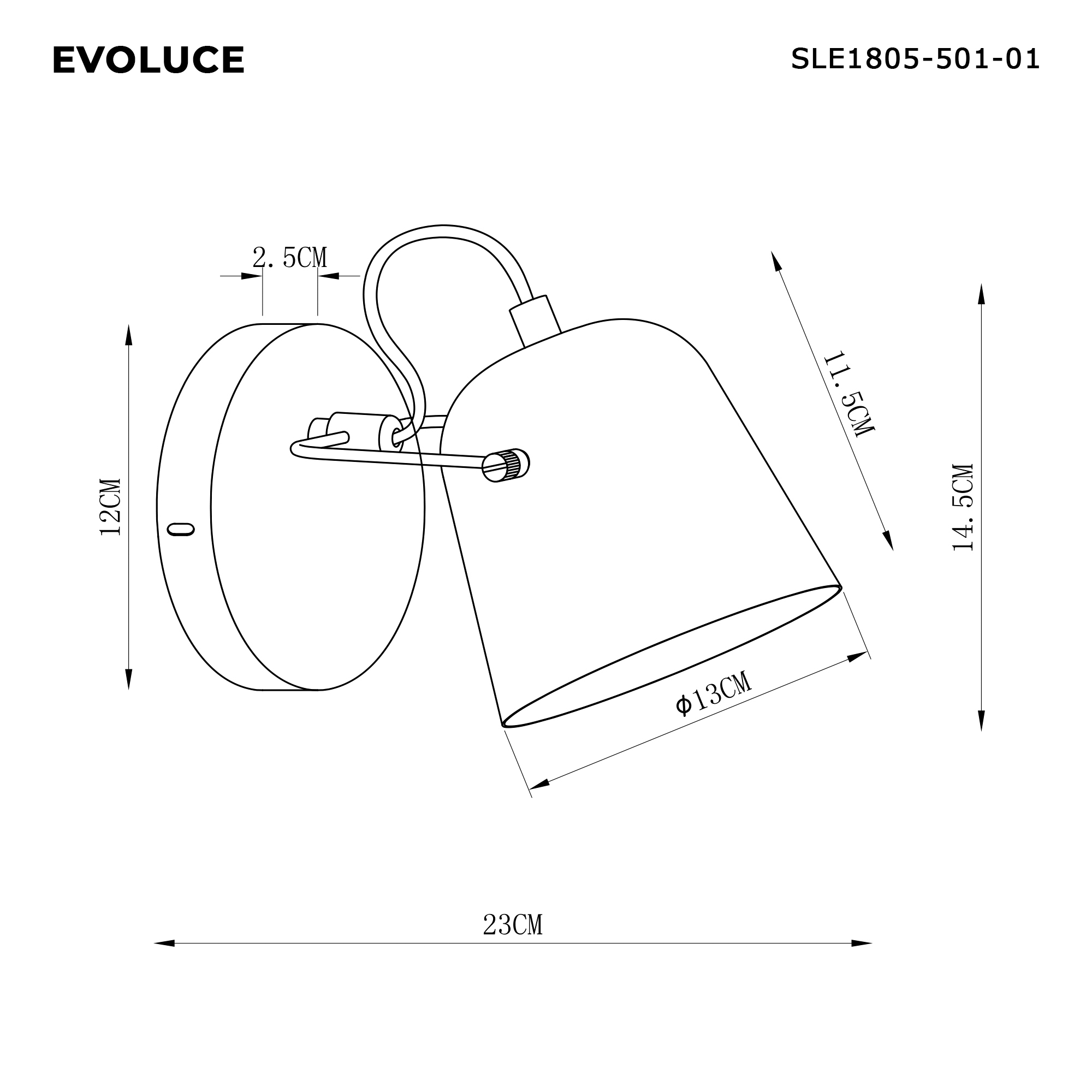 Evoluce SLE1805-501-01 Светильник настенный Blank — фото 7