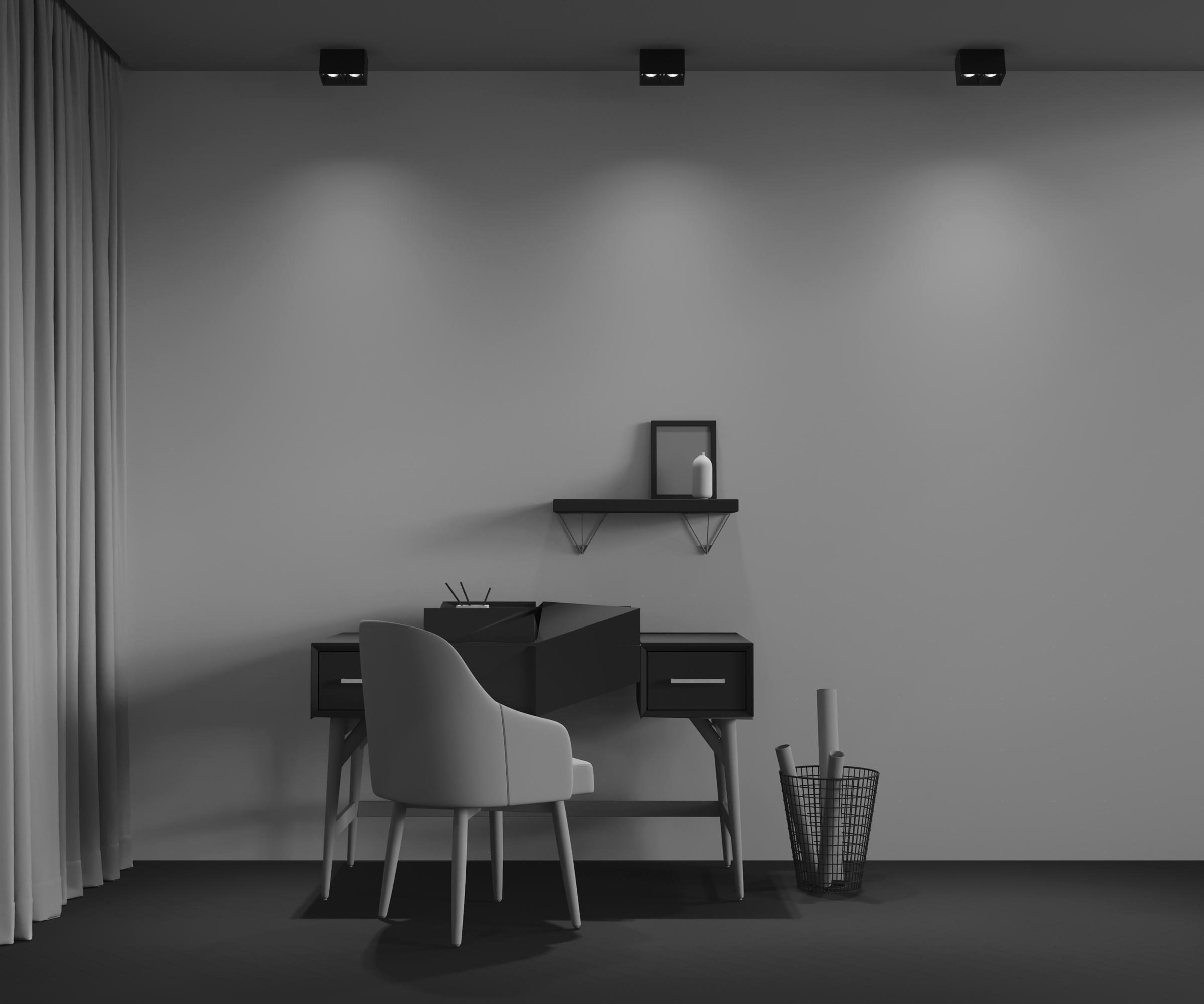 Картинка Потолочный светильник Technical C065CL-02-L12W3K-B