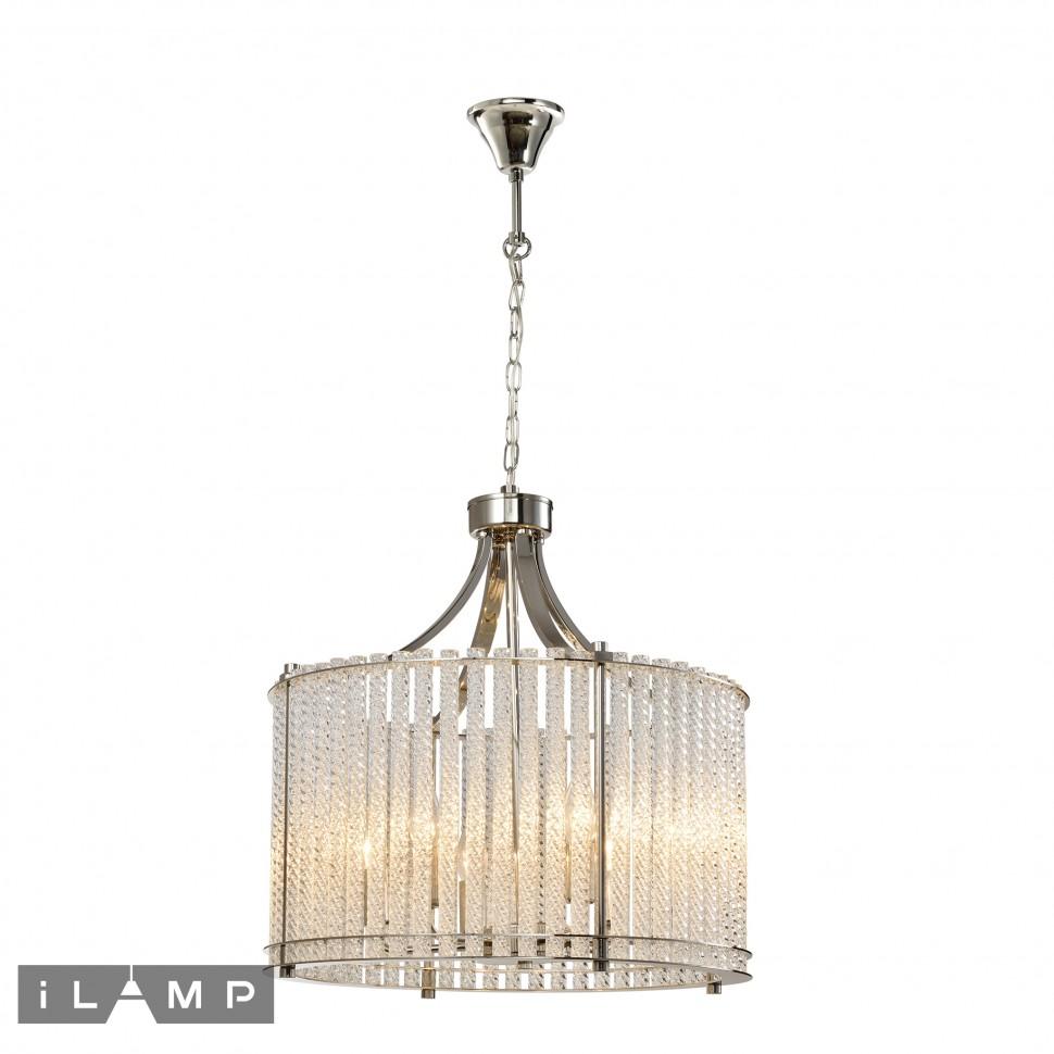 Дополнительная картинка Подвесная люстра iLamp Manhattan P2554-6 Nickel