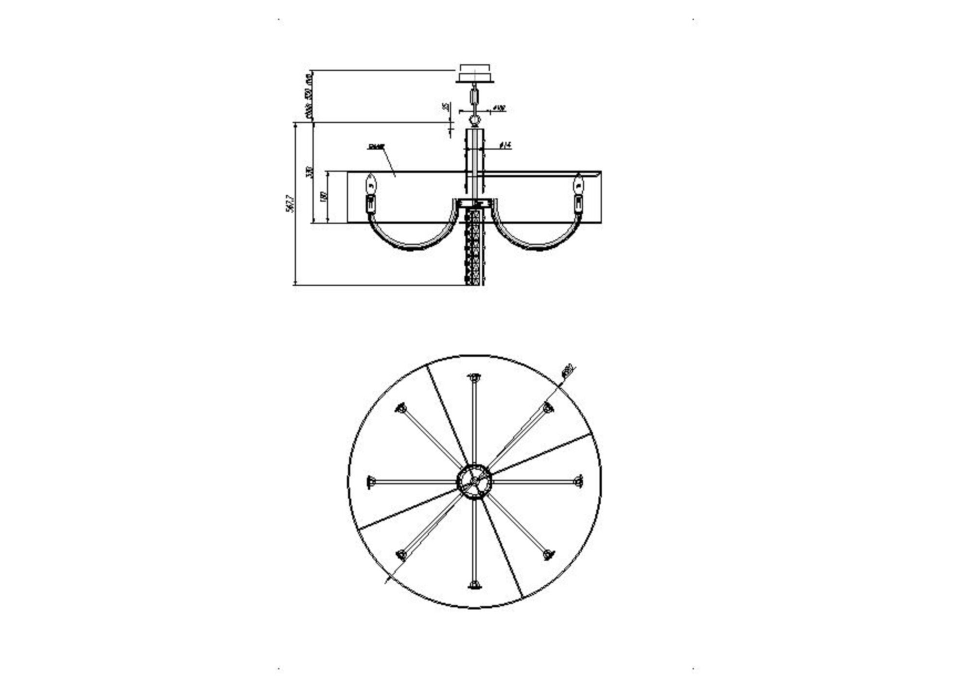 Дополнительная картинка Подвесной светильник Maytoni DIA008PL-08CH