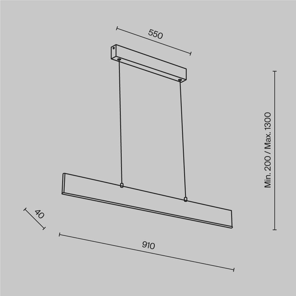 Дополнительная картинка Подвесной светодиодный светильник Maytoni Step P010PL-L23W