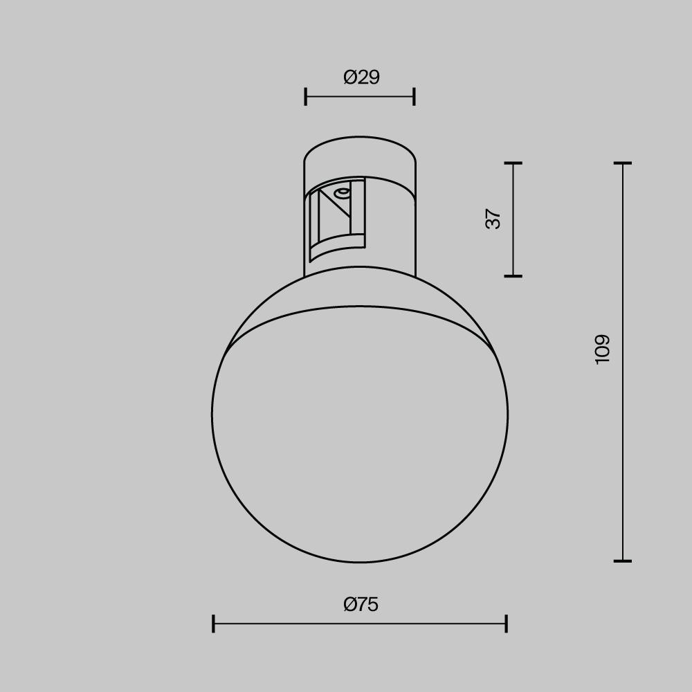 Дополнительная картинка Трековый светильник Technical TR149-1-5W3K-B