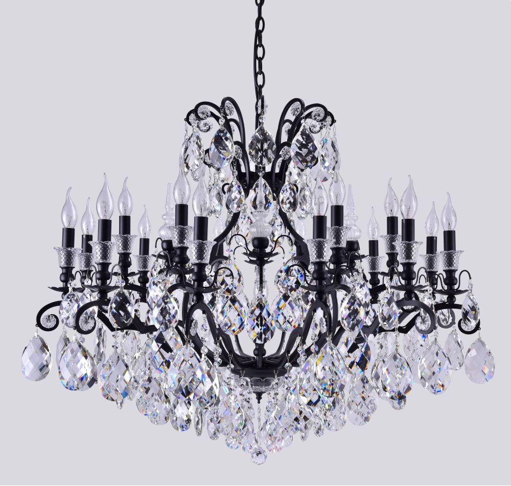 Дополнительная картинка Люстра Crystal Lux MAGNIFICO SP19 BLACK/TRANSPARENT Crystal Lux 2310/319
