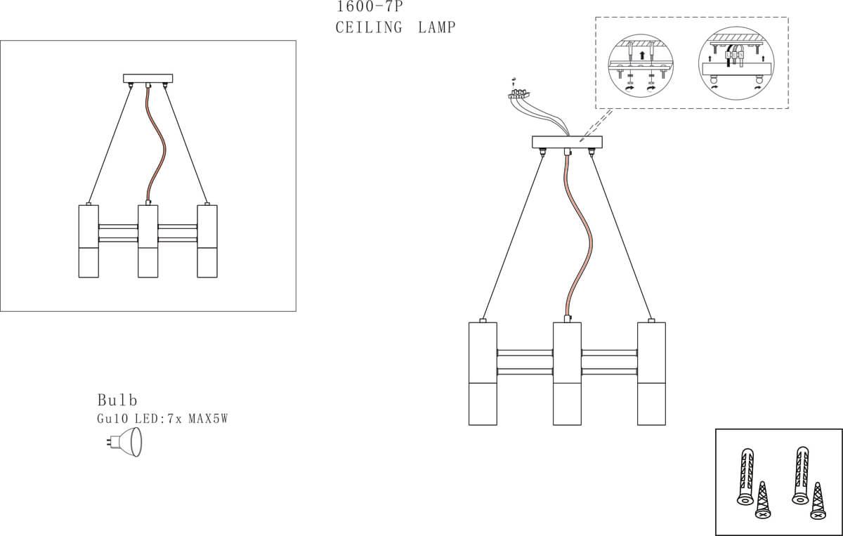 Картинка Подвесной светильник Favourite Ultra 1600-7P