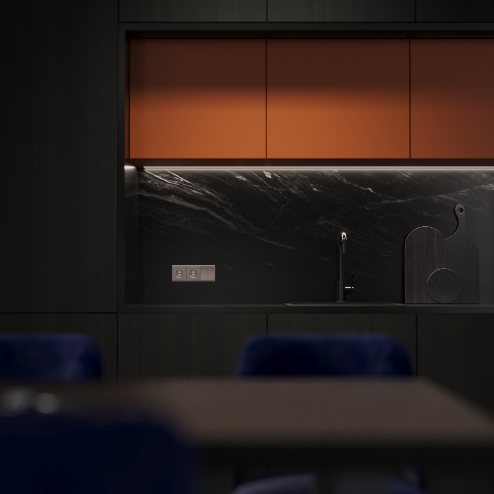 Картинка Клавиши для выключателя/переключателя двухклавишного, S70 Metal (платина)