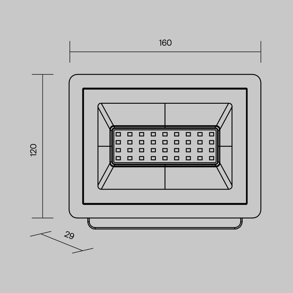 Дополнительная картинка Прожектор Outdoor FL001-L30B4K