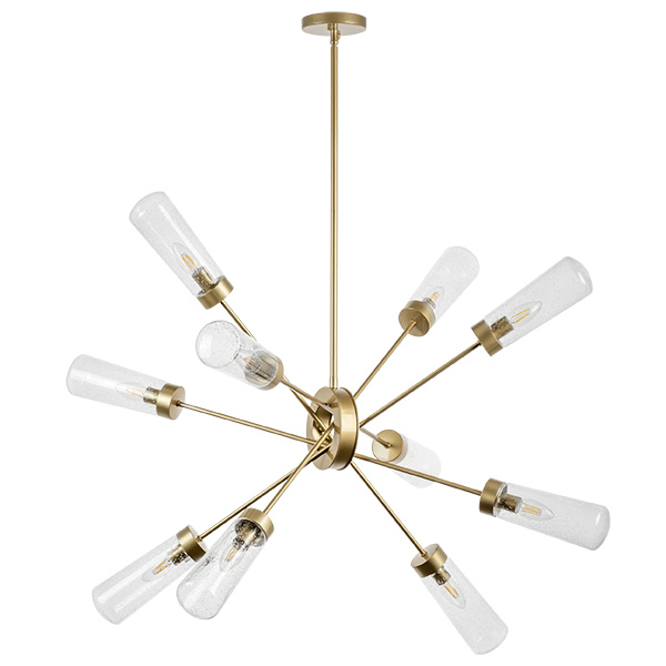 690103  md22506-10a   люстра crotone 10х40w e14 шампань - золото - прозрачный  в комплекте, доставка по Казахстану 