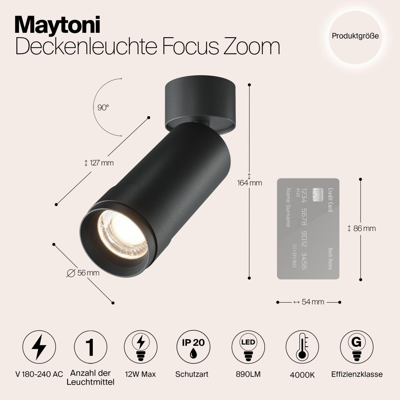 Дополнительная картинка Потолочный светильник Technical C055CL-L12W4K-Z-B