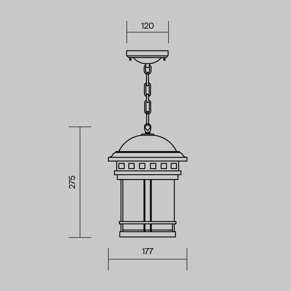 Дополнительная картинка Уличный подвесной светильник Maytoni Salamanca O031PL-01BR
