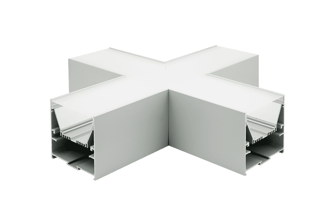 Картинка Угловой X-образный коннектор L9086-X90 для профиля L9086