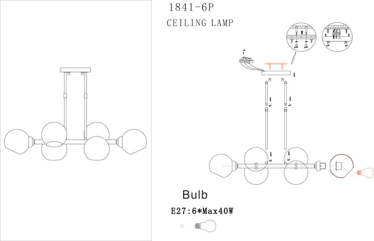 Картинка Подвесная люстра Favourite Bolillas 1841-6P