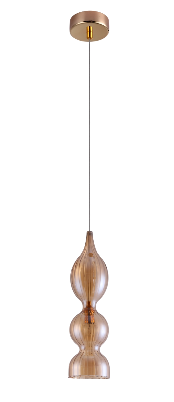 Картинка Светильник подвесной Crystal Lux IRIS SP1 B AMBER Crystal Lux 2073/201