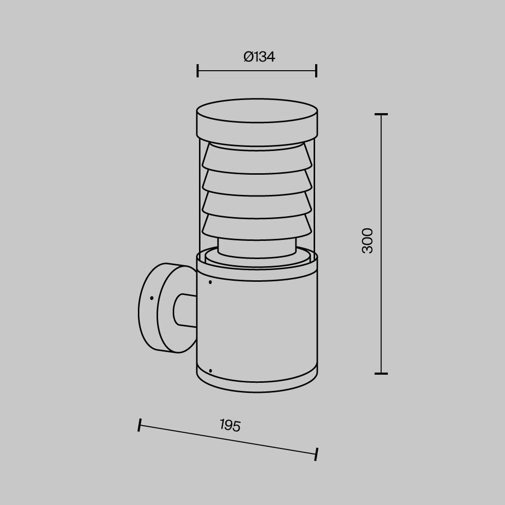 Дополнительная картинка Настенный светильник (бра) Outdoor O439WL-L12GF3K