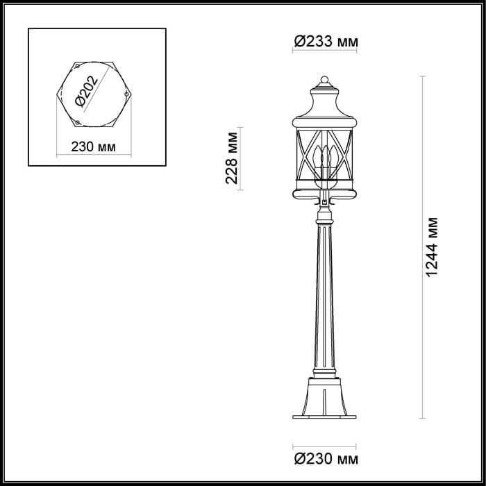 Дополнительная картинка Уличный светильник Odeon Light Nature Sation 4045/3F