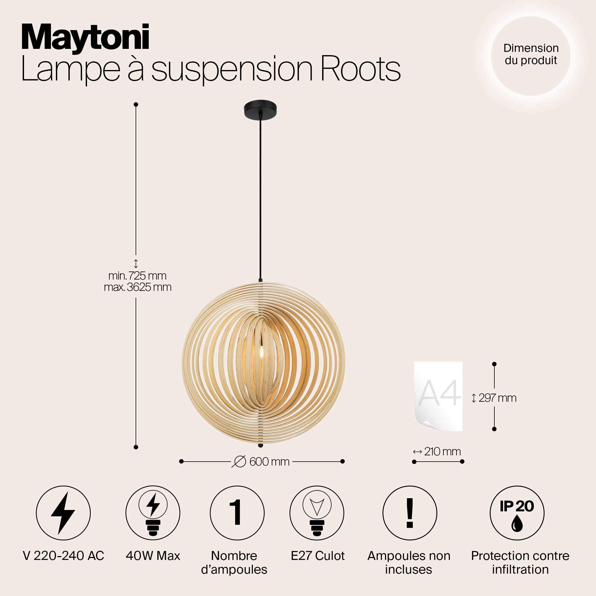 Подвесной светильник Maytoni MOD197PL-01W2 — фото 13