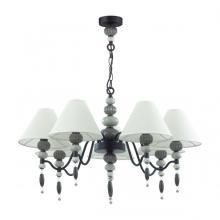 люстры 4896/7 modern odl_ex23 25 черный матов./серый/молочный металл/керамика/ткань люстра e14 7*40w sochi, доставка по Казахстану 
