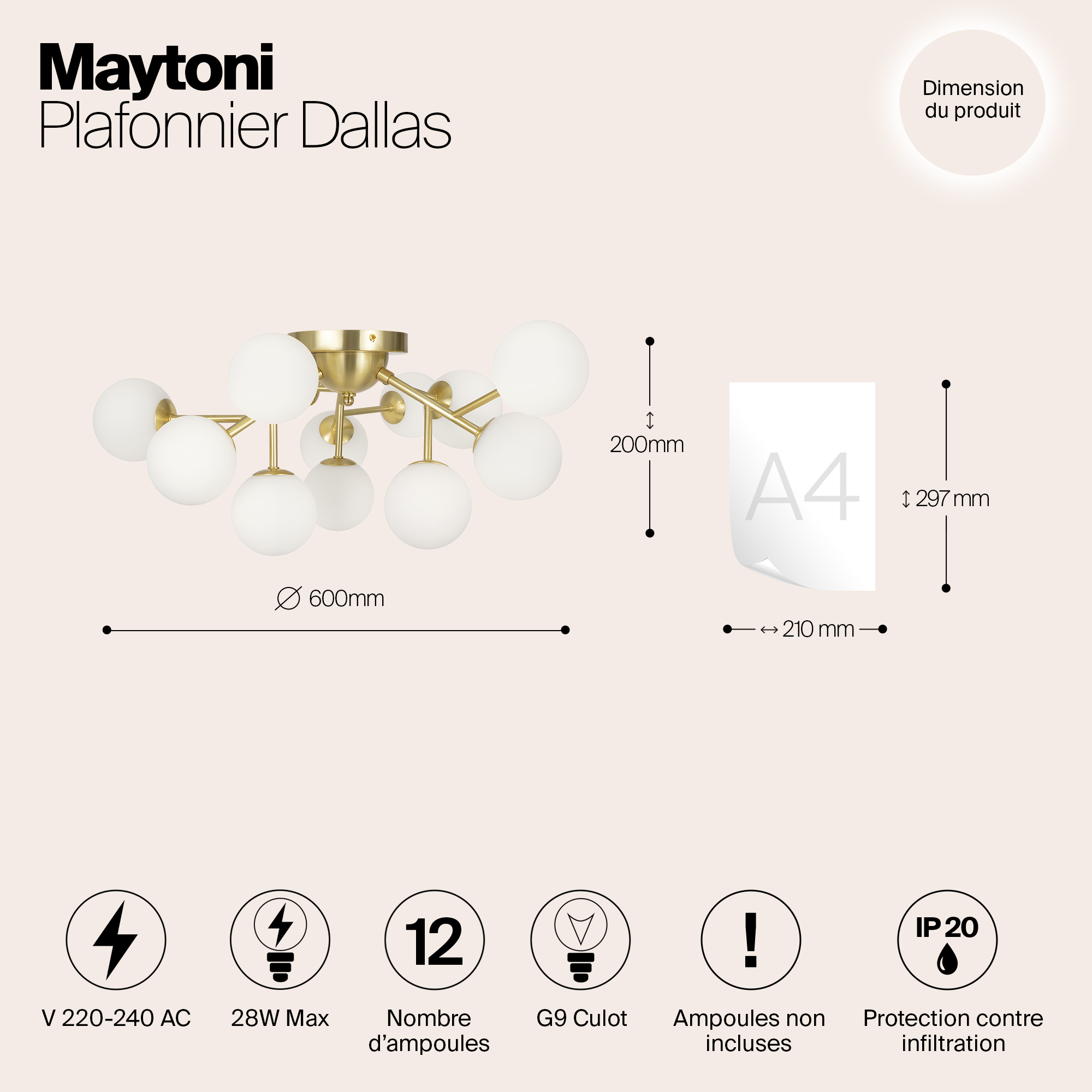 Дополнительная картинка Потолочная люстра  Maytoni MOD545CL-12BS