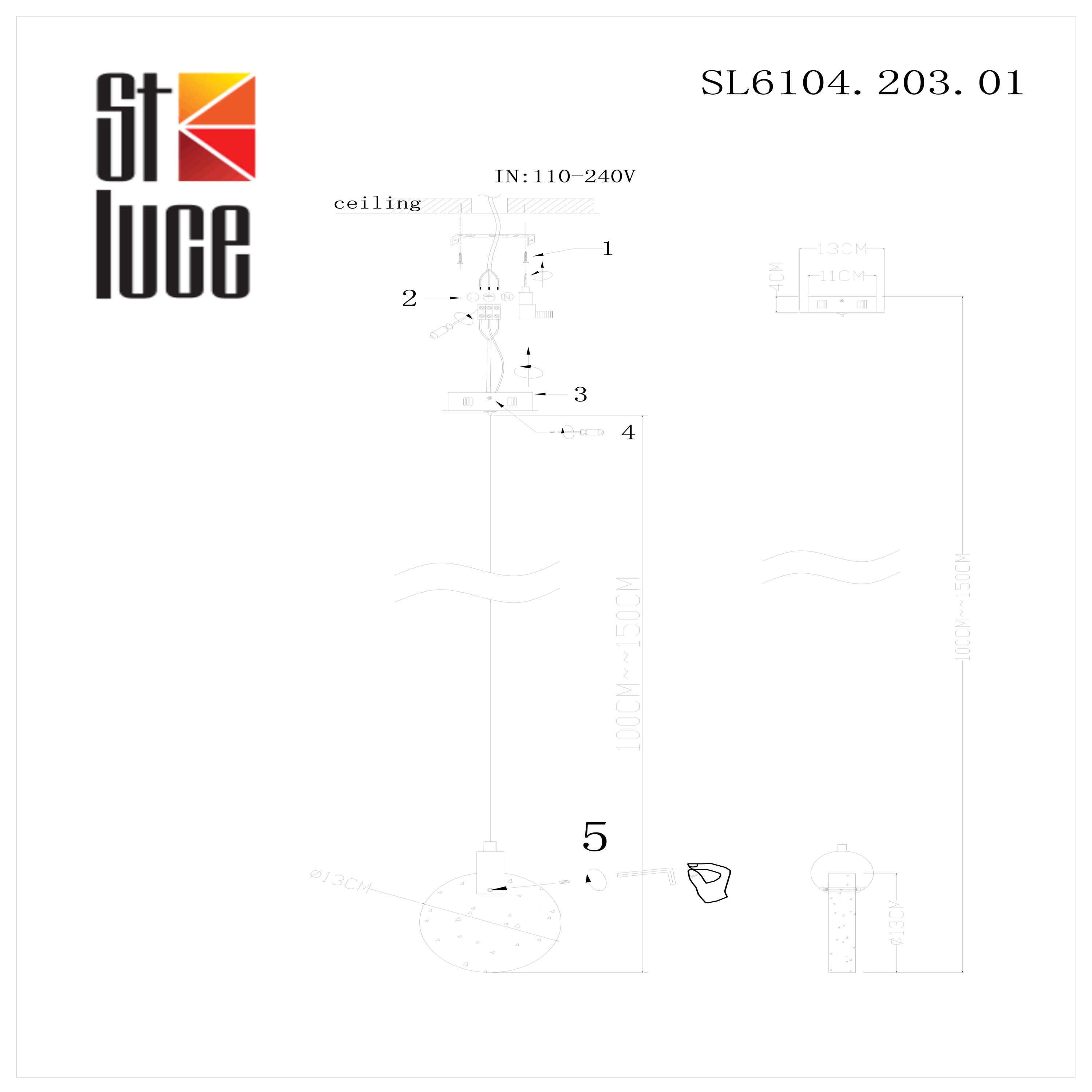 Картинка Подвесной светодиодный светильник ST Luce Montecelio SL6104.203.01