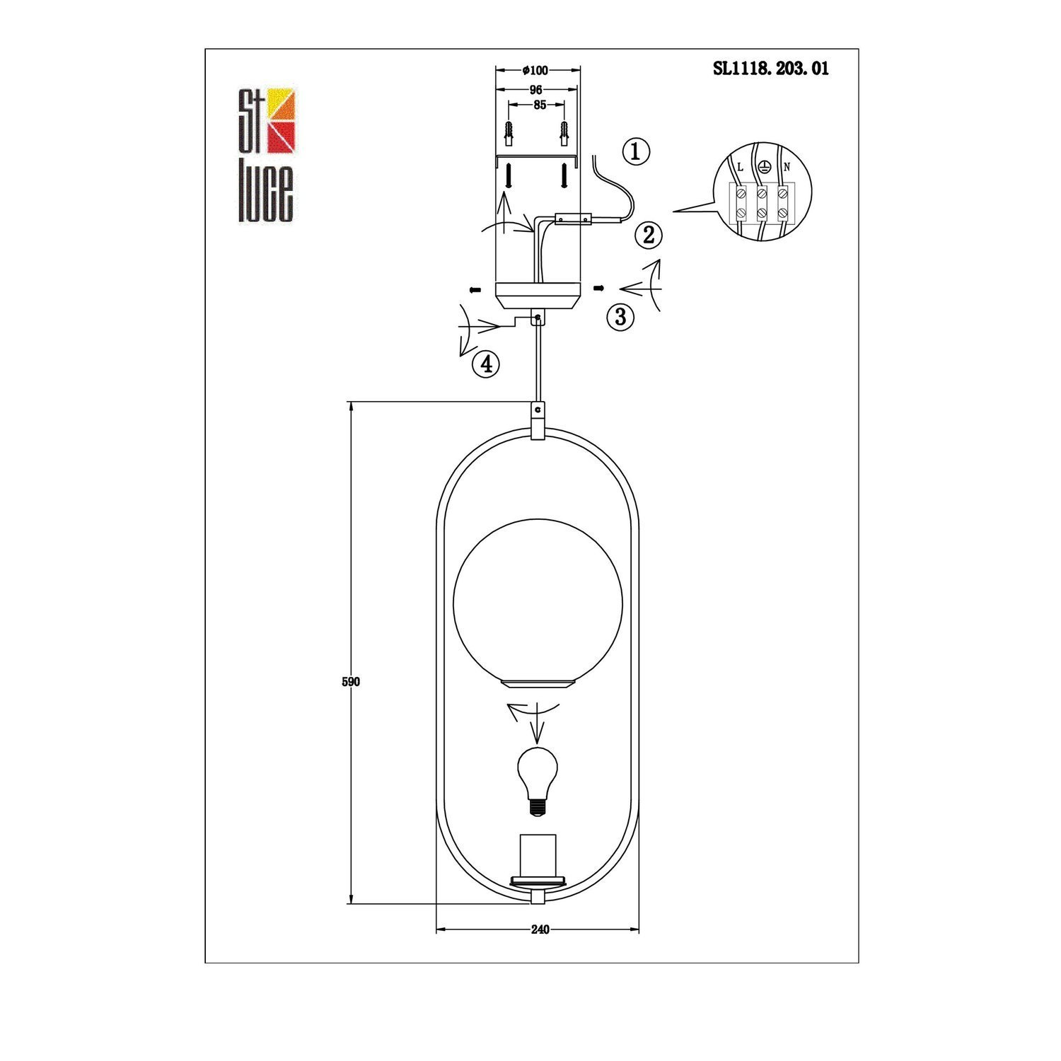 Картинка Подвесной светильник ST Luce Penolo SL1118.203.01