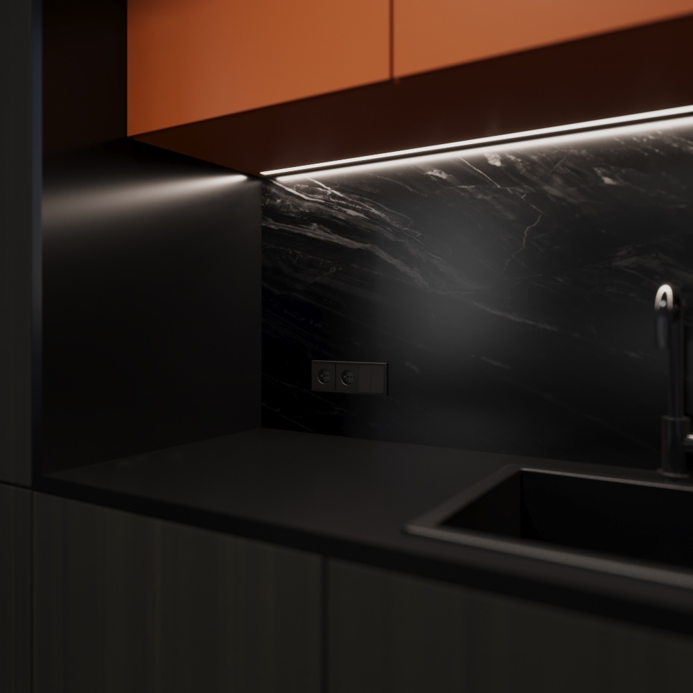 Картинка Клавиши для выключателя/переключателя двухклавишного, S70 Metal (антрацит)