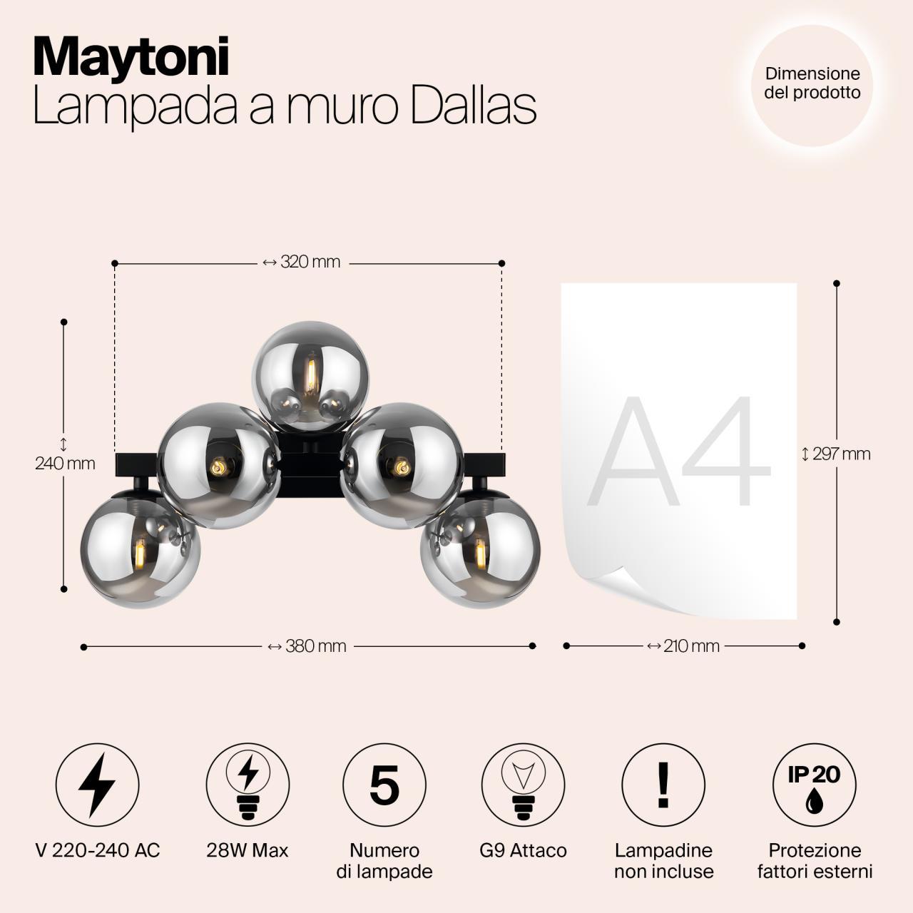 Дополнительная картинка Настенный светильник (бра) Maytoni MOD547WL-05B