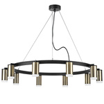 lr0203100 подвесной светильник rullo 10х50w gu10 черный/бронза (571020+214431-10+202430-10), доставка по Казахстану 