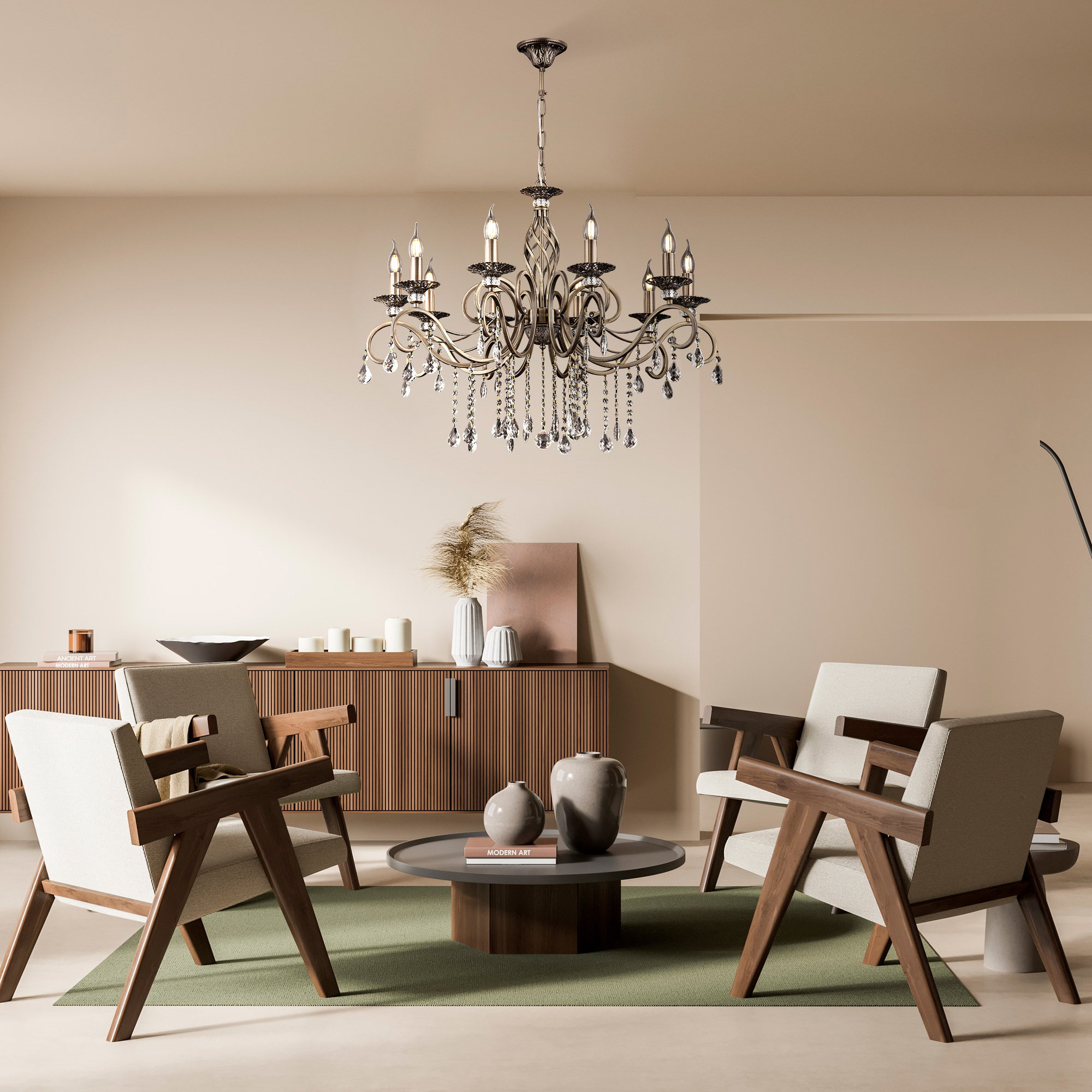 Дополнительная картинка Подвесная люстра Maytoni Grace RC247-PL-10-R