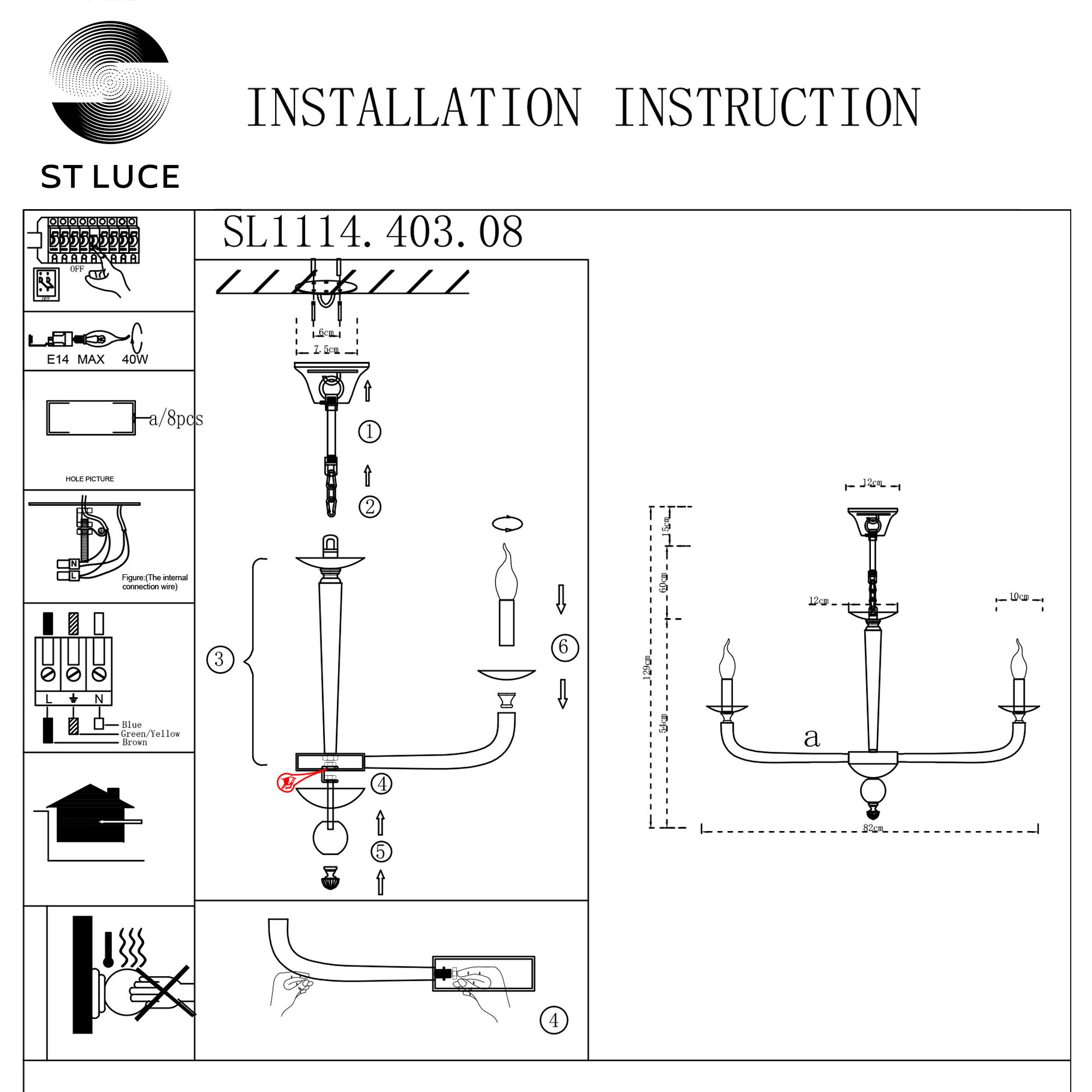 Картинка Подвесная люстра ST Luce Maste SL1114.403.08
