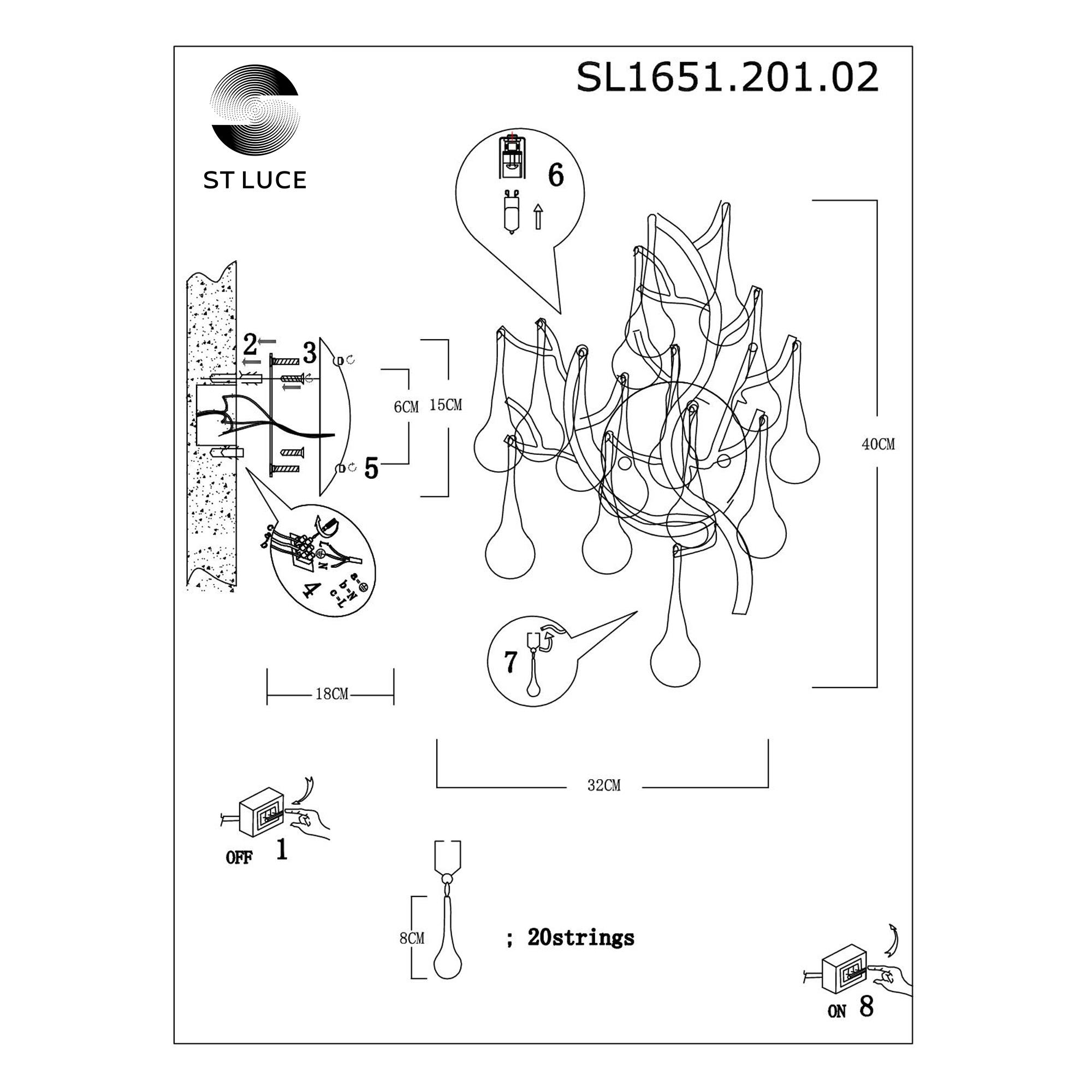 Дополнительная картинка Бра ST Luce Anzio SL1651.201.02