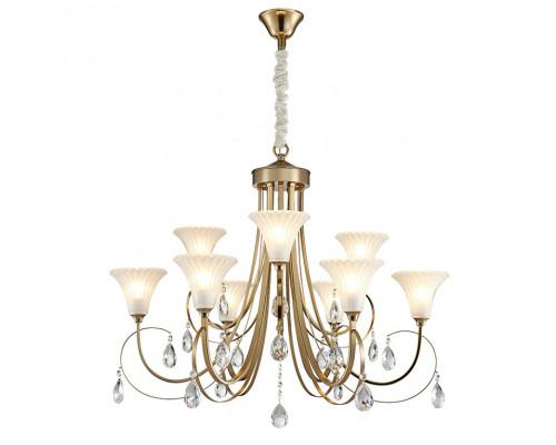 Дополнительная картинка NEWPORT 4820 4829/C , Люстра, French gold Clear crystal Matt white glass D87*H59/150 cm E14 9*60W