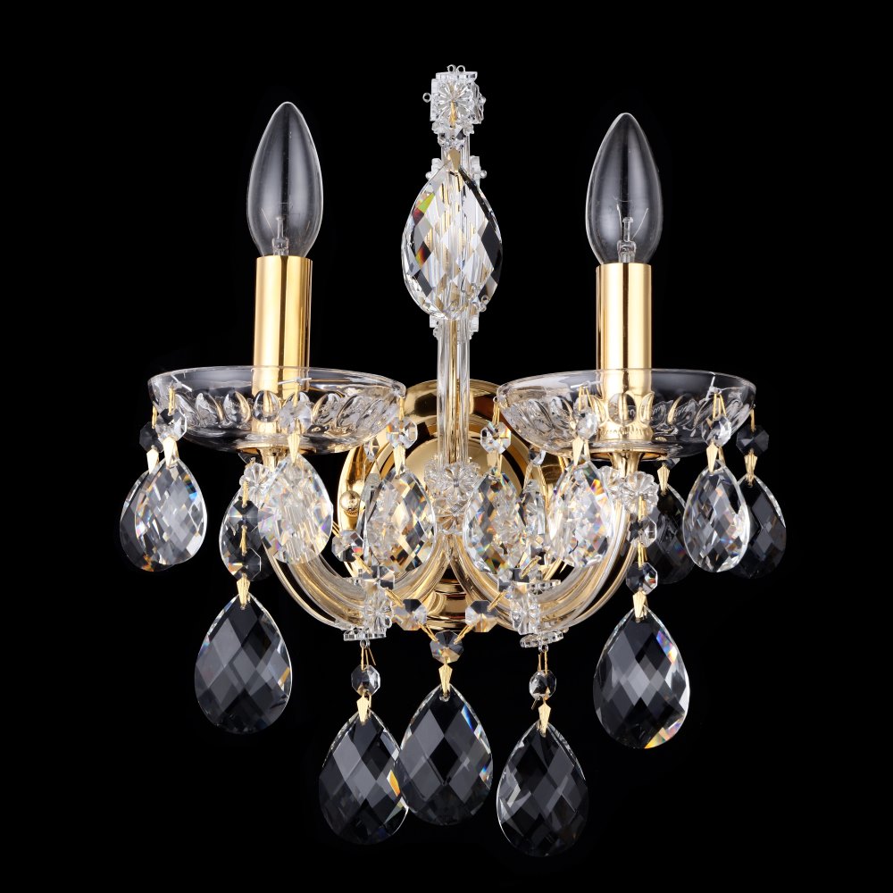 Бра Crystal Lux ISABEL AP2 GOLD/TRANSPARENT Crystal Lux 2080/402