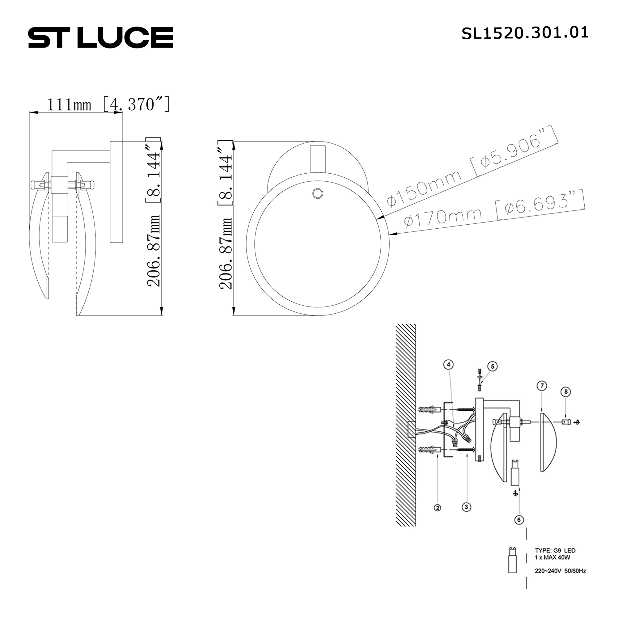 Картинка SL1520.301.01 Светильник настенный ST-Luce 