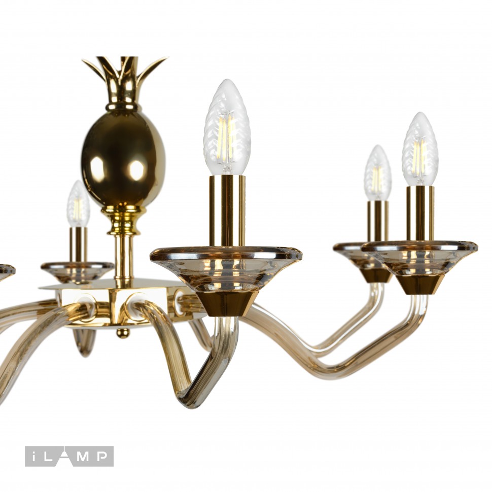 Картинка Подвесная люстра iLamp Flo YT2049-8 GD+COG