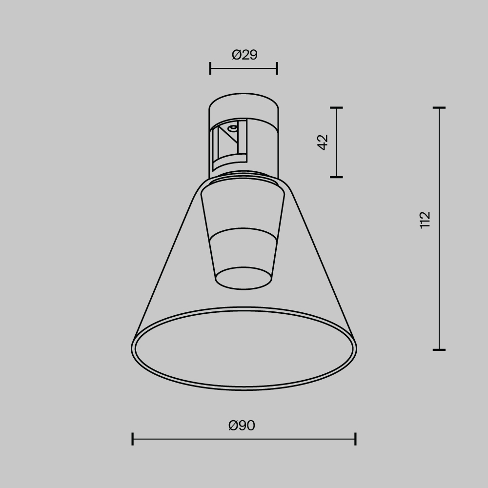 Дополнительная картинка Трековый светильник Technical TR147-1-3W3K-B